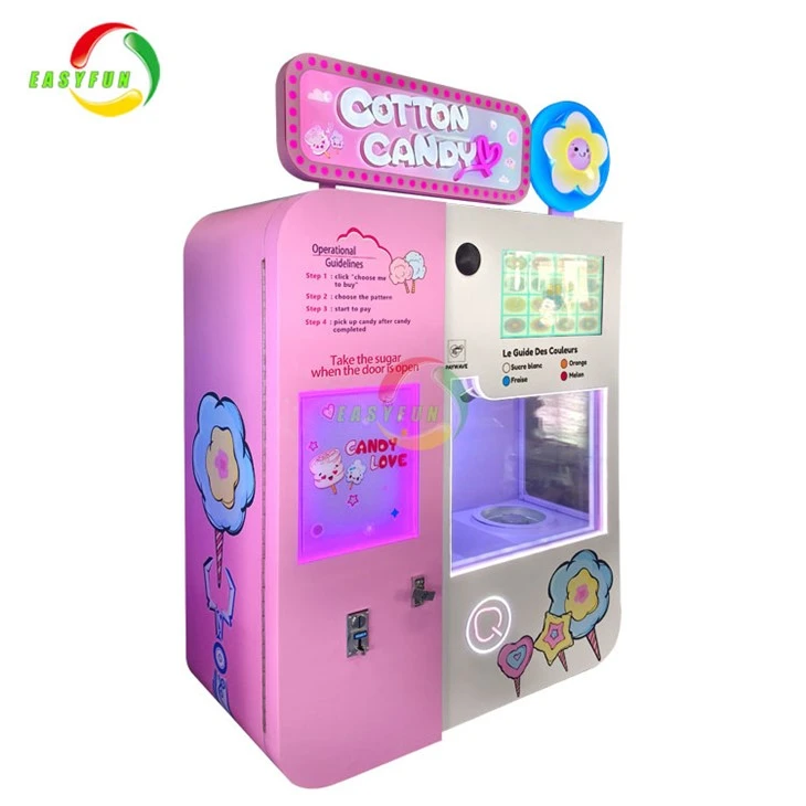 Fully Automatic Cotton Candy Vending Machine Snack Machine